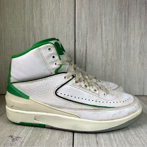 Nike Air Jordan 2 Retro Lucky Green Sail White Sneaker Shoes Women’s Size 7 - Picture 1 of 10